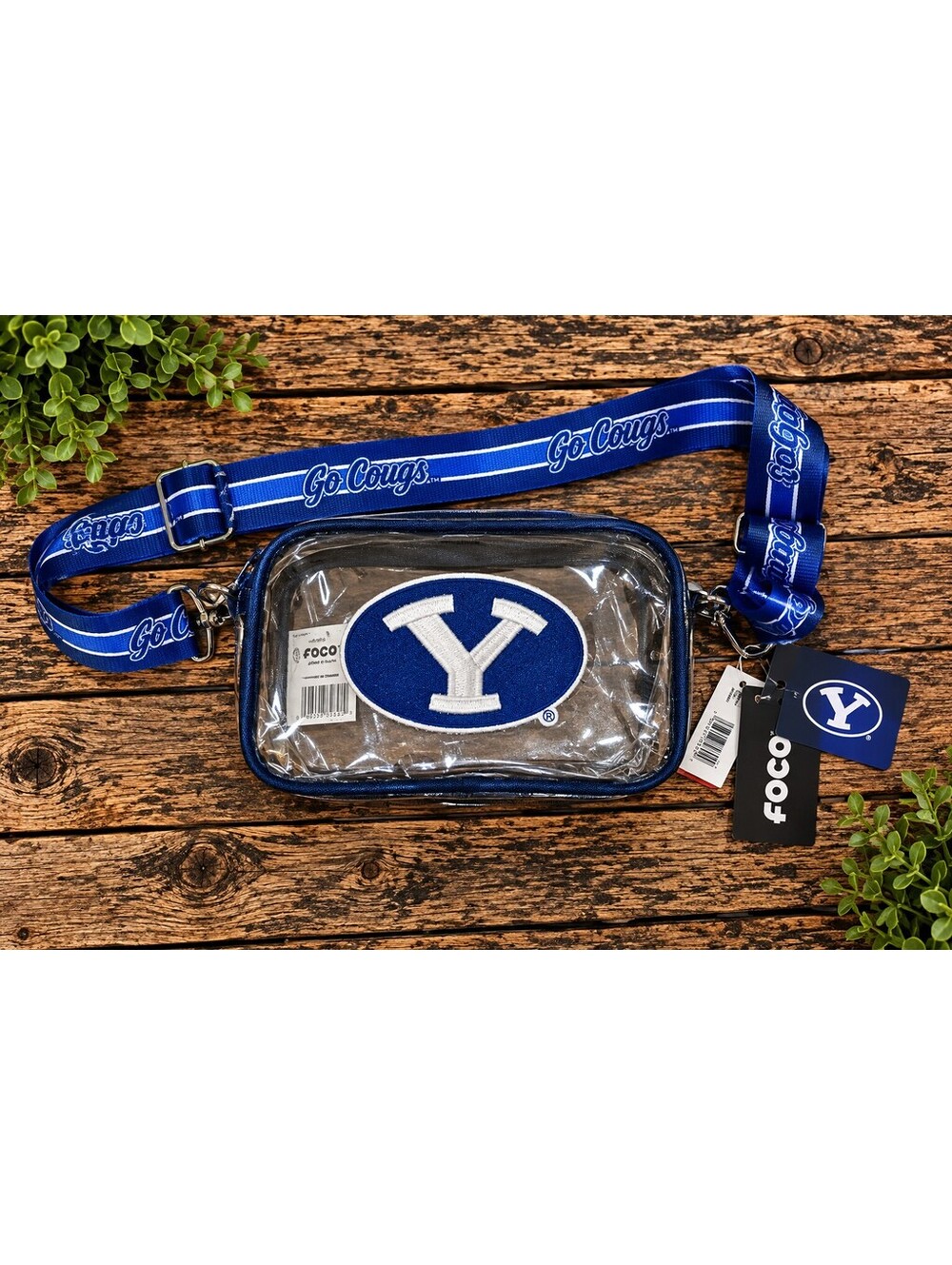 FOCO BYU Cougars clear crossbody bag